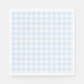 Preppy Blue Gingham Birthday Party Serviette (Vorderseite)