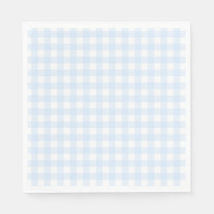 Preppy Blue Gingham Birthday Party Serviette
