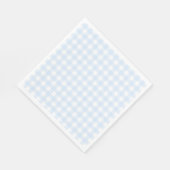 Preppy Blue Gingham Birthday Party Serviette (Ecke)