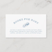 Preppy Blue Gingham Boy Baby Showbücher für Baby Begleitkarte (Vorderseite)