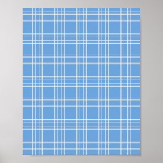 Preppy Blue Gingham Poster (Vorne)