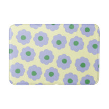 Preppy Blue Green Floral Einfaches Blume Muster