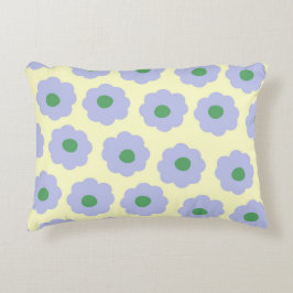 Preppy Blue Green Niedlich Hippie Blume Muster Dekokissen