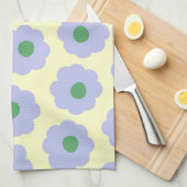 Preppy Blue Green Niedlich Hippie Blume Muster Geschirrtuch (Viertel Falte)