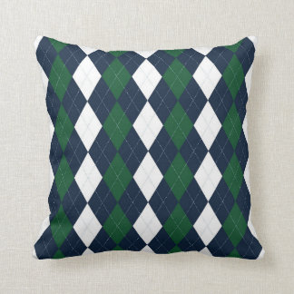 Preppy Blue & Green Raute Kissen #2