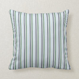 Preppy Blue & Green - Streifen #1 Pillow Kissen
