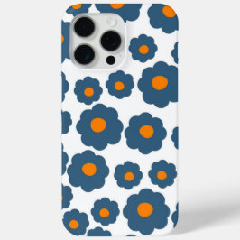 Preppy Blue Orange Hippie Blume Muster Case-Mate iPhone Hülle