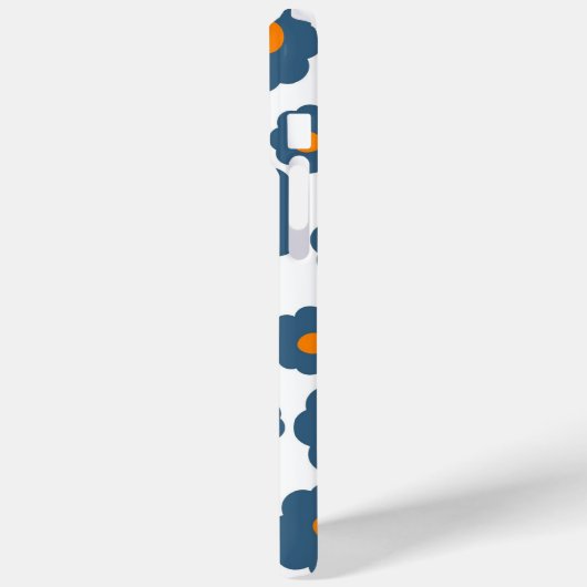 Preppy Blue Orange Hippie Blume Muster Case-Mate iPhone Hülle (Rückseite / Links)