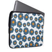 Preppy Blue Orange Hippie Blume Muster Notebook Sl Laptopschutzhülle (Vorne Rechts)