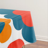 Preppy Blue Orange Hippie Blume Muster Tischdecke (Beispiel)