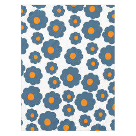 Preppy Blue Orange Hippie Blume Muster Tischdecke