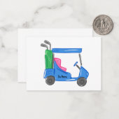 Preppy Blue Personalisiert Golf Cards Mitteilungskarte (Vorderseite/Rückseite Beispiel)