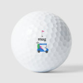 Preppy Blue Personalisiert Golf Cart Golfball (Vorderseite)