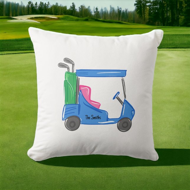 Preppy Blue Personalisiert Golf Cart Kissen (Von Creator hochgeladen)