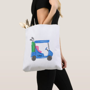 Preppy Blue Personalisiert Golf Cart Toag Tasche
