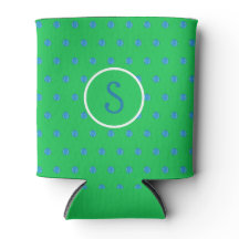 Preppy Blue Pickleball Green Initial