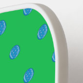 Preppy Blue Pickleball Green Monogram Pickleball Schläger (Linke Seite)