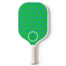 Preppy Blue Pickleball Green Monogram