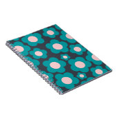 Preppy Blue Pink Hippie Blume Muster Notebook Notizblock (Rechte Seite)