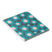 Preppy Blue Pink Hippie Blume Muster Notizblock (angewinkelt)