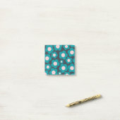 Preppy Blue Pink Hippie Blume Muster Post-it Not Klebezettel (Auf Schreibtisch)