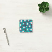 Preppy Blue Pink Hippie Blume Muster Post-it Not Klebezettel (Büro)