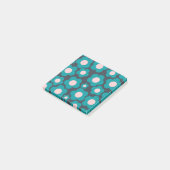 Preppy Blue Pink Hippie Blume Muster Post-it Not Klebezettel (angewinkelt)
