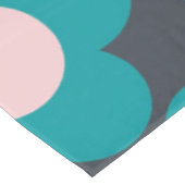 Preppy Blue Pink Hippie Blume Muster Tischdecke (Schrägansicht)