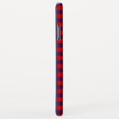 Preppy Blue & Red Buffalo Kariert | Monogramm Case-Mate iPhone Hülle (Hinten/Rechts)