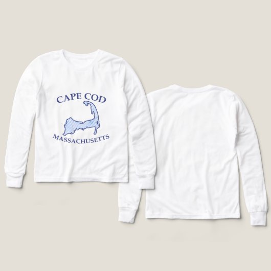 Preppy Blue Striped Cape Cod Silhouette Boy's (Design Vorderseite & Rückseite)