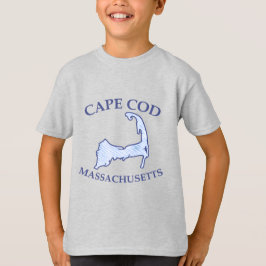 Preppy Blue Striped Cape Cod Silhouette Boy's T-Shirt