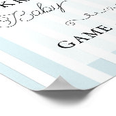 Preppy Blue Tennis Baby Dusche Willkommen Poster (Ecke)