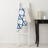 Preppy Blue Trellis Bamboo Muster Monogram Sherpadecke (Beispiel)
