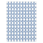 Preppy Blue Trellis Bamboo Muster Tischdecke (Vorderseite)