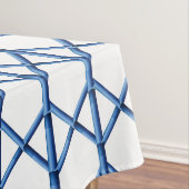 Preppy Blue Trellis Bamboo Muster Tischdecke (Beispiel)