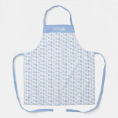 Preppy Blue und White Chinoiserie Individuelle Nam Schürze (Vorderseite)