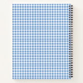 Preppy Blue und White Gingham und Bow Notizblock (Rückseite)