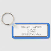 Preppy Blue Whale Personalisiert Schlüsselanhänger (Rückseite)