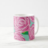 Preppy Blumendruck-Tasse Kaffeetasse (VorderseiteRechts)