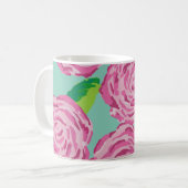 Preppy Blumendruck-Tasse Kaffeetasse (Vorderseite Links)