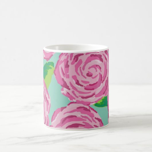 Preppy Blumendruck-Tasse Kaffeetasse (Mittel)