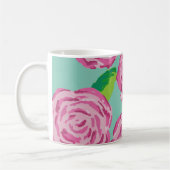 Preppy Blumendruck-Tasse Kaffeetasse (Links)