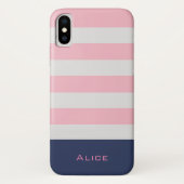 Preppy Blush Monogram iPhone Case (Rückseite)