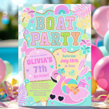 Preppy Boat Birthday Party Lake GRILLEN Boat Party