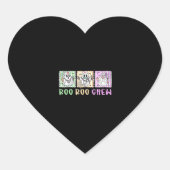 Preppy Boo Crew NurHalloween Kostüme Männer Herz-Aufkleber (Vorderseite)