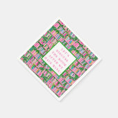 Preppy Book Club Funny Weinrosa Serviette (Ecke)