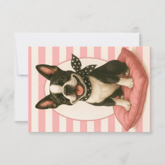 Preppy Boston Terrier Einladung