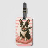 Preppy Boston Terrier Gepäckanhänger (Vorderseite Vertikal)