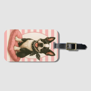 Preppy Boston Terrier Gepäckanhänger