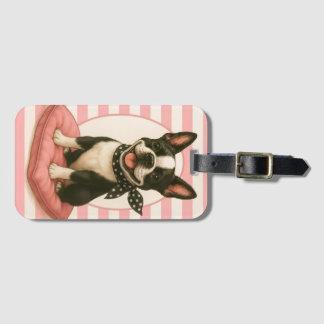 Preppy Boston Terrier Gepäckanhänger